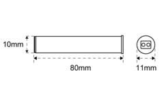 Deur IR-Sensor enkel 24V EDC zwart